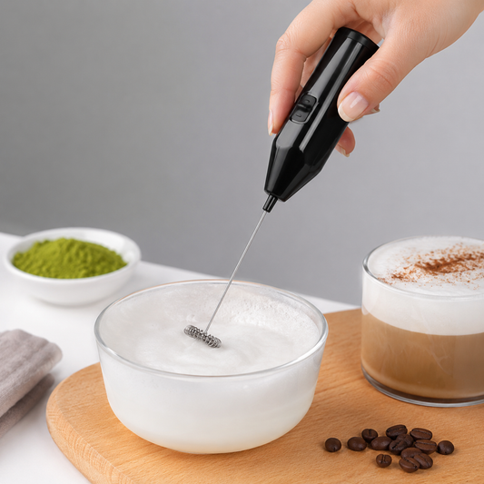 Batidor Eléctrico Espumador de Leche y Café | Espuma Cremosa en Segundos