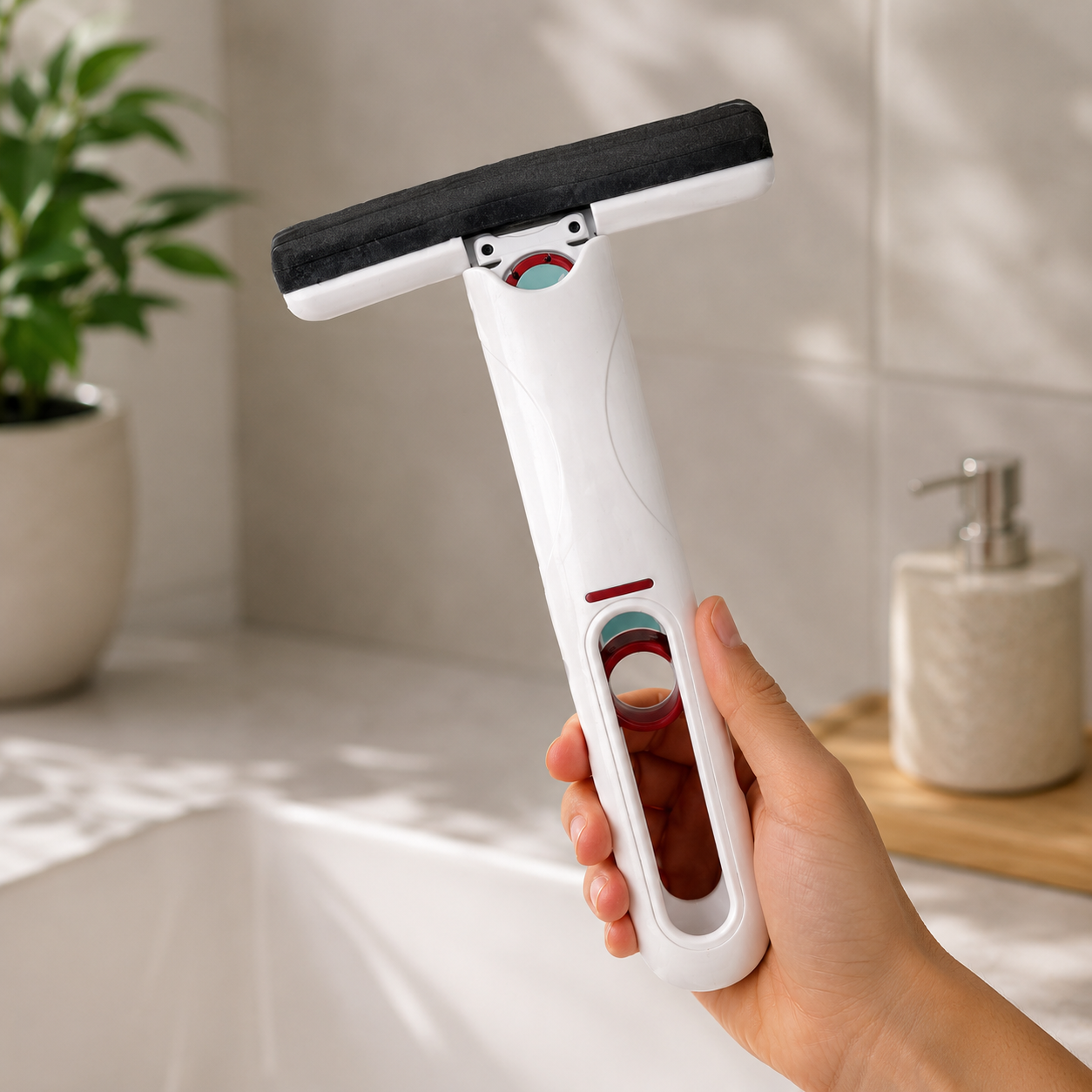 Mini Mopa Plegable Multiuso con Esponja | Ideal para Vidrios, Espejos y Superficies Lisas