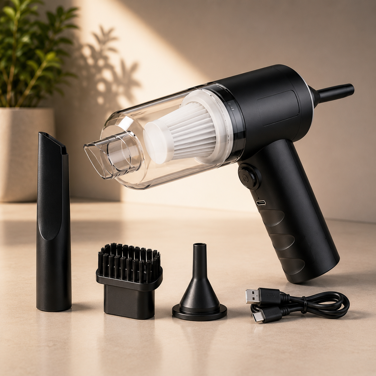 Mini Aspiradora Portátil Recargable USB