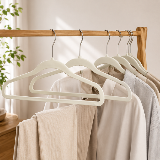 Perchas Aterciopeladas Antideslizantes Premium | Más Orden y Cuidado para tu Ropa