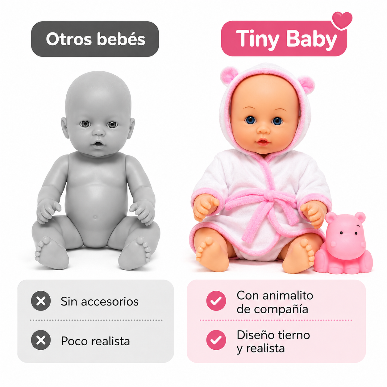 Muñeca Tiny Baby 31 cm con Unicornio
